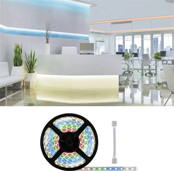 Paulmann MaxLED 500 71044 Ruban LED (Extension)  avec connecteur mâle 24 V 10 m RVBB  10 m