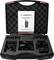 Valise ouverte contenant un talkie-walkie 'Tectalk Worker 3', son chargeur et ses accessoires. Un manuel d'utilisation multilingue est fourni.