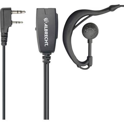 Casque avec tour d'oreille et fiche jack 3,5 mm. Marque 'Albrecht'. Adapté pour le mains libres et la réduction de bruit.