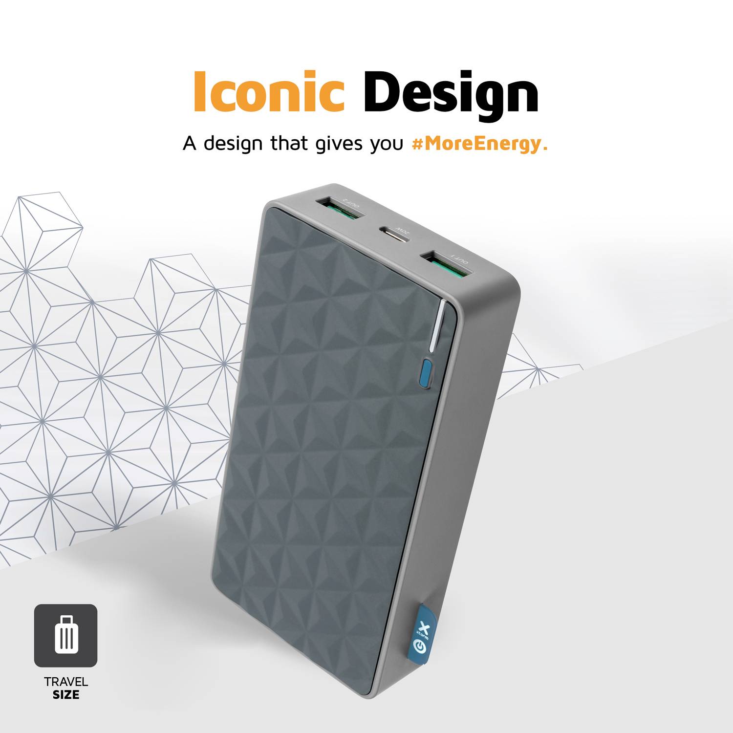 Xtorm by A-Solar FS402 Powerbank (batterie supplémentaire) 20000 mAh Quick Charge 3.0 LiPo USB-A, USB-C® gris affichage -13