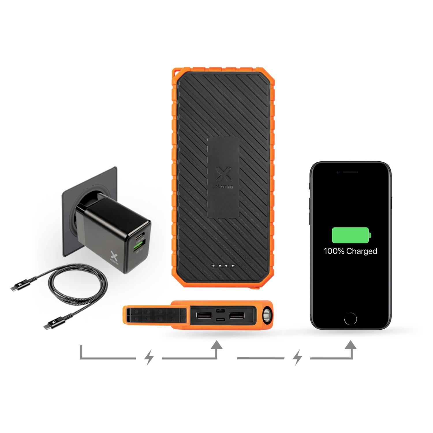 Xtorm by A-Solar XR102 Powerbank (batterie supplémentaire) 20000 mAh Quick Charge 3.0, Power Delivery LiPo USB-A, USB-C®-5