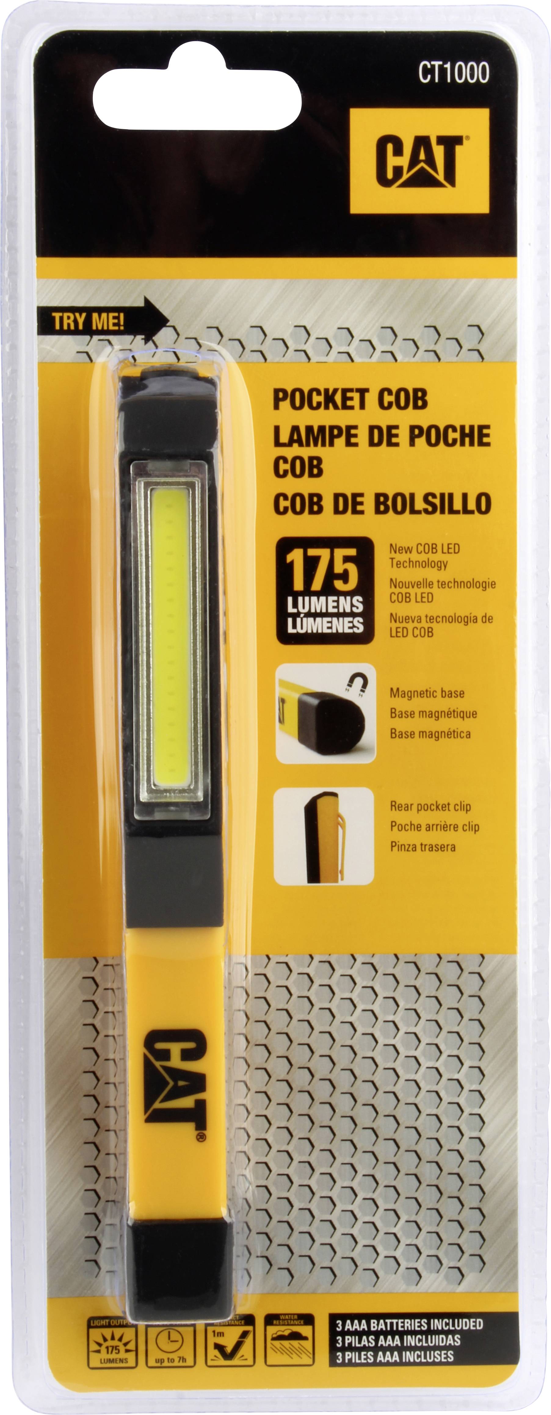 CAT 330025 CT1000 Lampe de travail à pile(s) LED 175 lm 162 mm noir-jaune-1