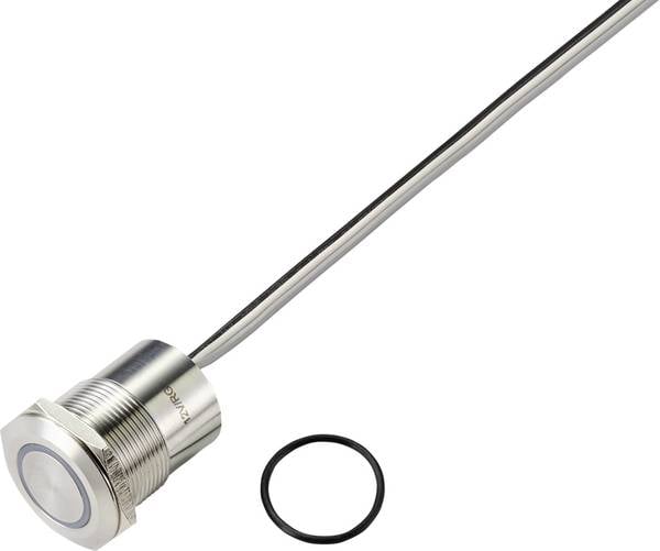 TRU COMPONENTS TC-9554808 Interrupteur sensitif 24 V 0.5 A 1 x Off/On à accrochage vert, rouge (Ø) 25 mm IP65 1 pc(s)