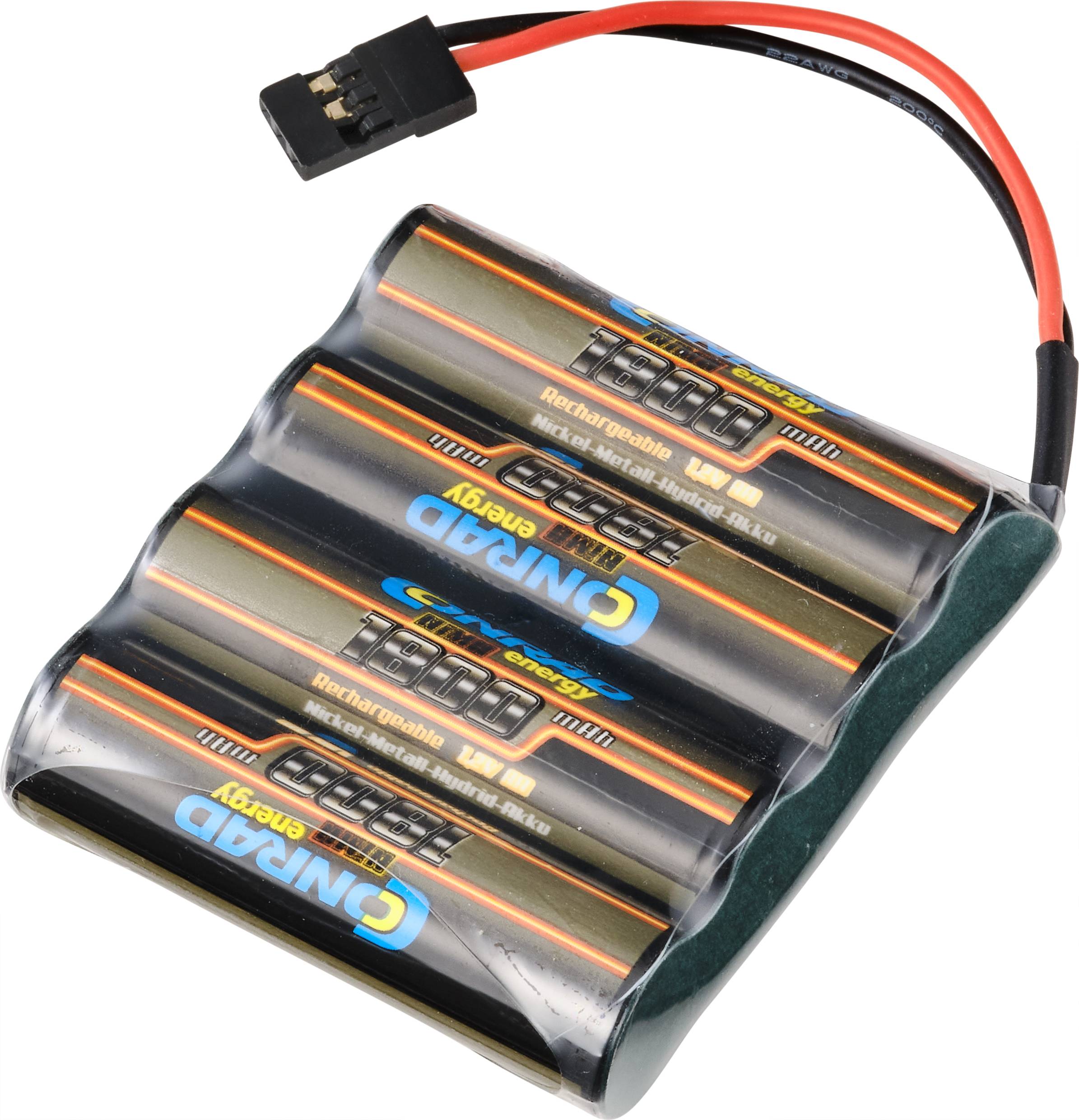 Conrad energy Batterie réceptrice (NiMh) 4.8 V 1800 mAh side by side fiche JR femelle
