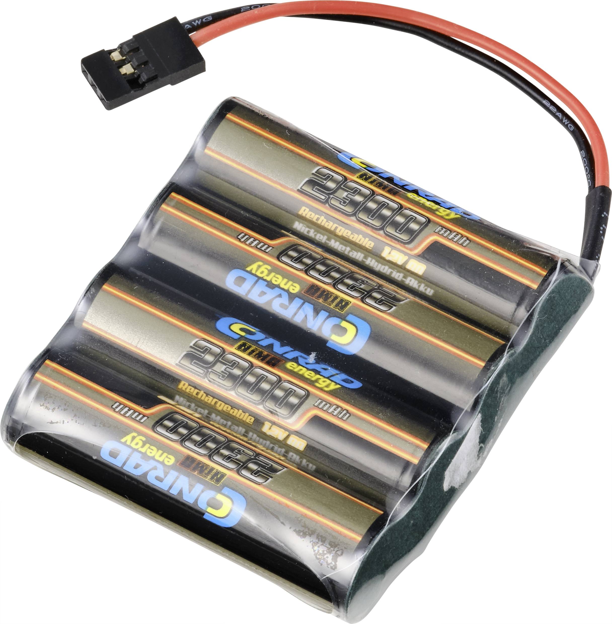 Conrad energy Batterie réceptrice (NiMh) 4.8 V 2300 mAh side by side fiche JR femelle