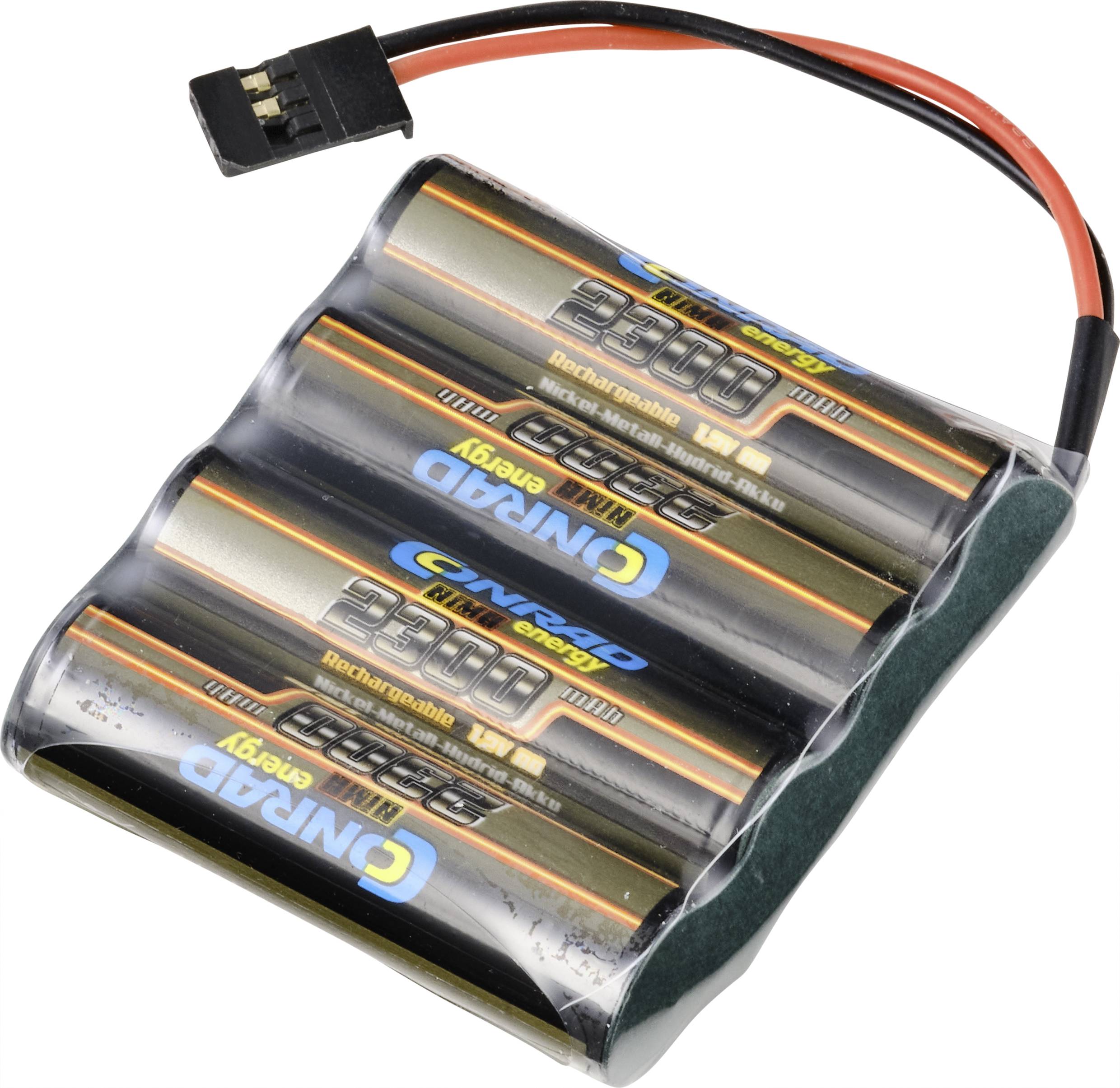 Conrad energy Batterie réceptrice (NiMh) 4.8 V 2300 mAh side by side fiche Futaba femelle