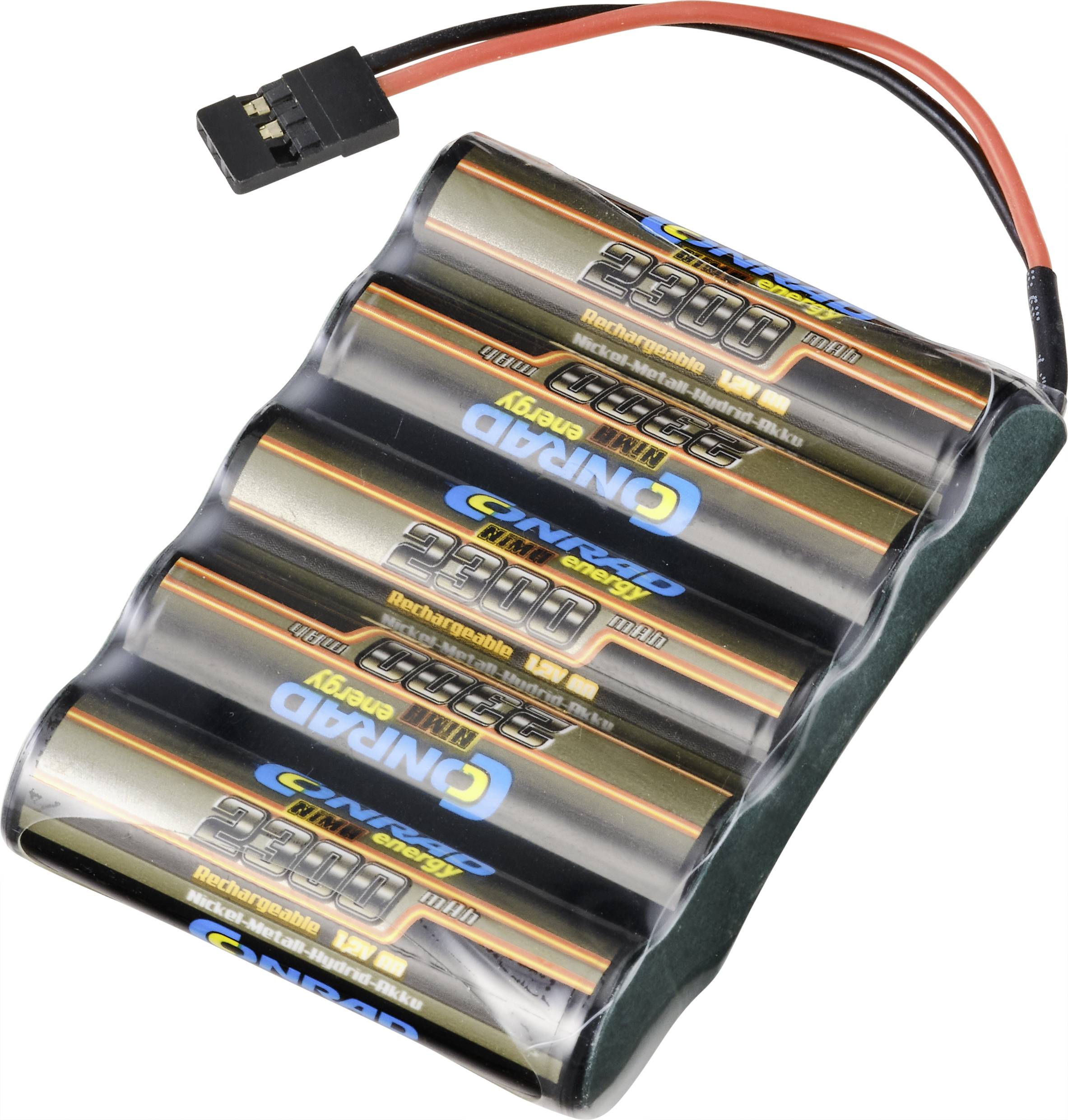 Conrad energy Batterie réceptrice (NiMh) 6 V 2300 mAh stick fiche JR femelle