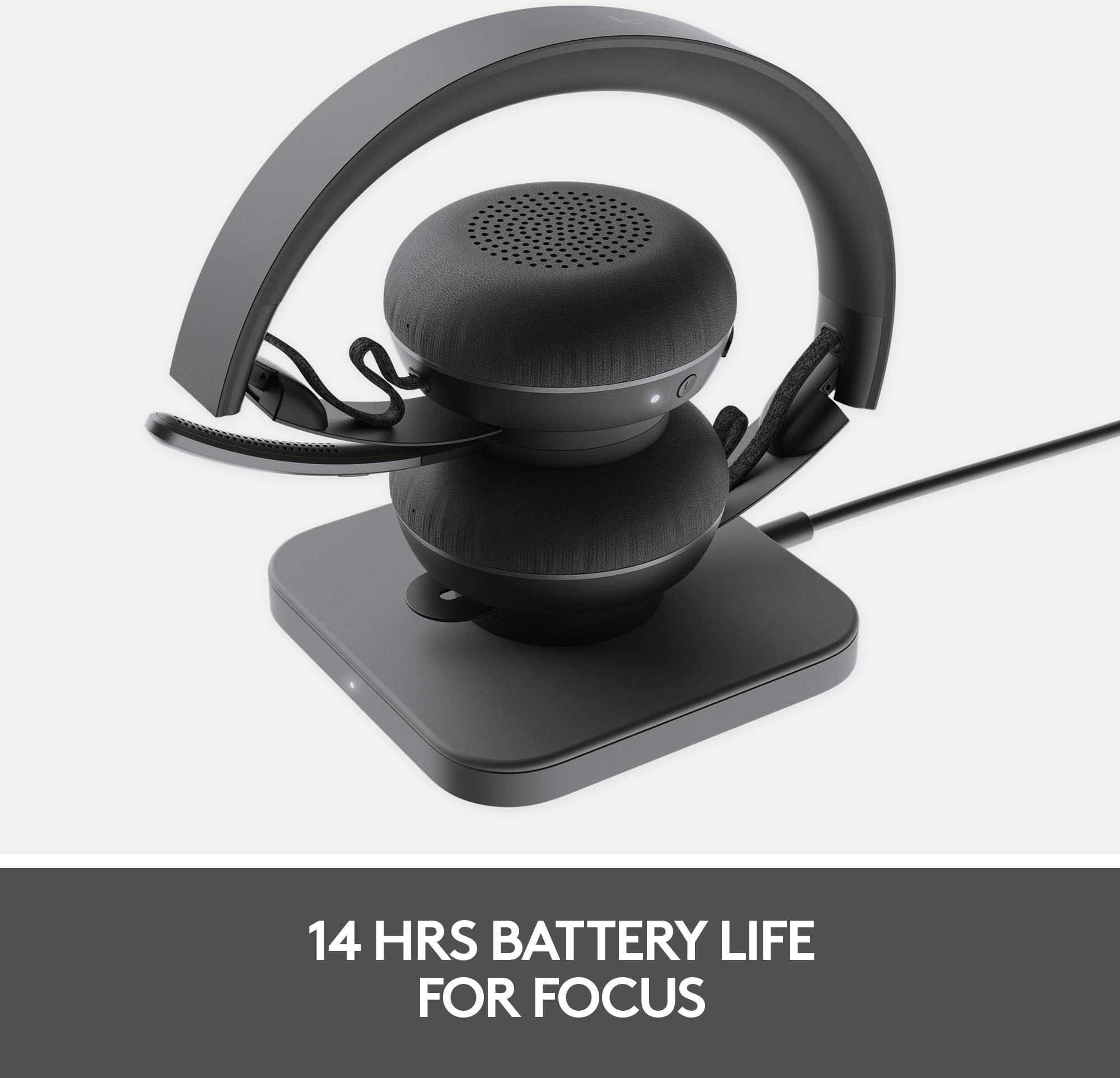 Micro-casque supra-auriculaire Logitech Zone 900 Bluetooth Suppression du bruit du microphone volume réglable, mise en s-7