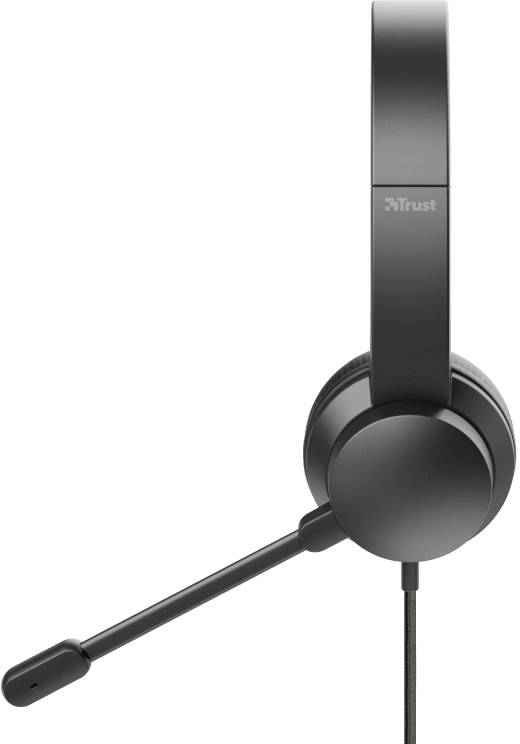 Trust RYDO Micro-casque supra-auriculaire filaire Stereo noir volume réglable, mise en sourdine du microphone ordinateur-1