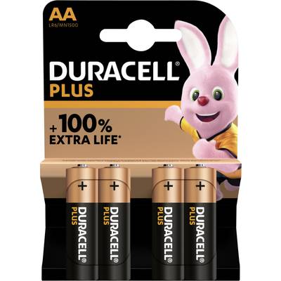 Duracell Plus-AA K4 Pile LR6 (AA) alcaline(s)  1.5 V 4 pc(s)