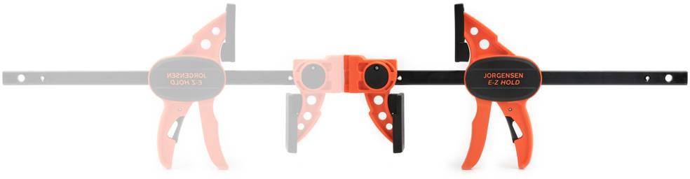 Pinces de serrage orange avec poignées ergonomiques et rail noir, adaptées aux travaux de bricolage