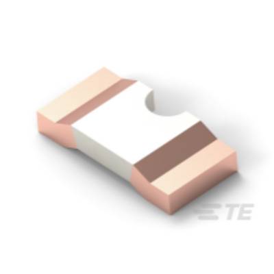 Un composant rectangulaire rose en 3D avec des extrémités blanches et une bande marron au centre.