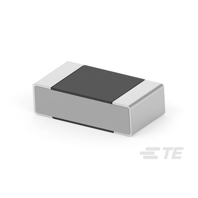 Composant électronique compact, de forme rectangulaire avec des éléments métalliques et noirs, affichant le logo TE en bas à droite.