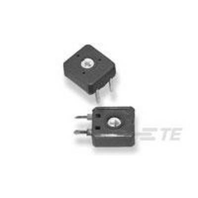 Deux composants électroniques rectangulaires avec deux broches métalliques, probablement des régulateurs de tension, sur un fond clair.