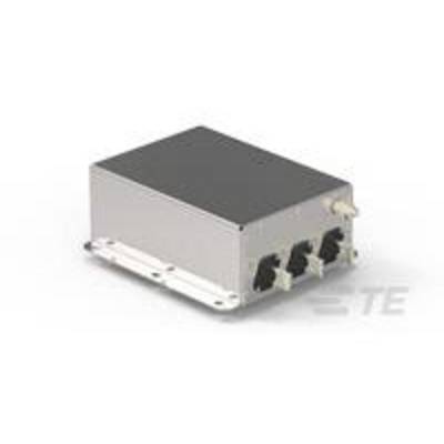 Appareil réseau métallique doté de plusieurs ports Ethernet sur la façade. Adapté aux applications industrielles ou commerciales.