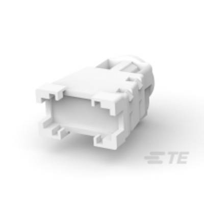 Un connecteur rectangulaire blanc avec plusieurs bornes, adapté aux applications électriques ou électroniques.