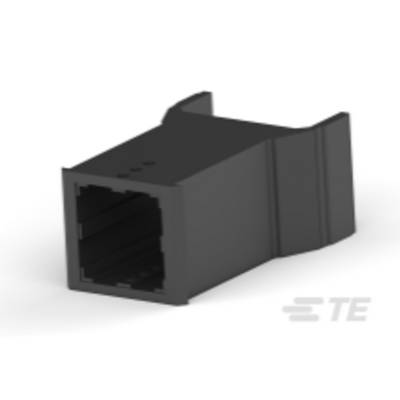 'Gros plan d'une prise Ethernet noire. La forme rectangulaire et l'ouverture sont visibles. L'arrière-plan est flou.'