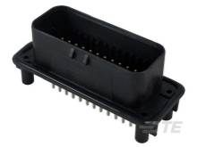 Un connecteur électrique noir avec plusieurs broches métalliques, adapté aux appareils et applications électroniques.
