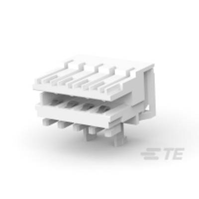 Un connecteur électronique blanc à broches multiples, représenté de côté.