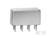 Composant rectangulaire métallique à six broches, utilisé pour les circuits électroniques.