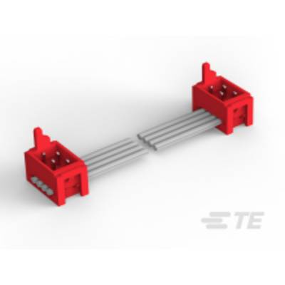 Pièce de plastique rouge, oblongue, composée de plusieurs tubes montés sur un adaptateur ou un support. Convient pour raccorder différents éléments.