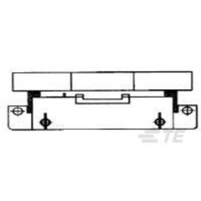 Un croquis d'une valise rectangulaire avec une poignée et des fermoirs verrouillés. La valise est représentée en vue de côté.