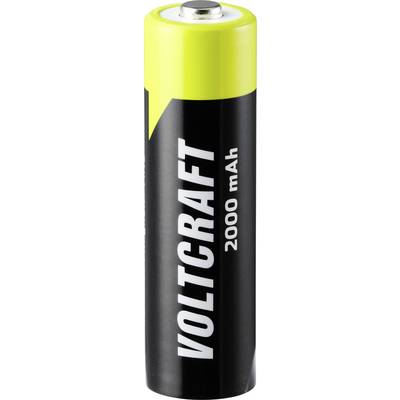 Batterie noire et jaune portant l'inscription « VOLTCRAFT 2000 mAh ».
