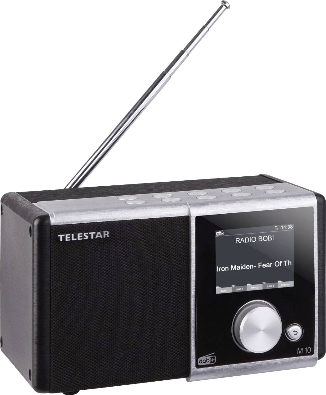 Telestar DIRA M 10 Radio de table DAB+, FM AUX, USB  fonction de charge de la batterie, avec télécommande, fonction réve-2