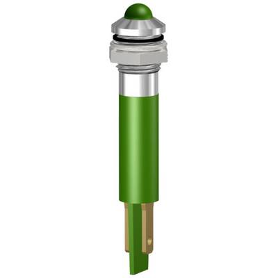 Connecteur électrique à gaine verte avec embouts métalliques, adapté aux applications industrielles.