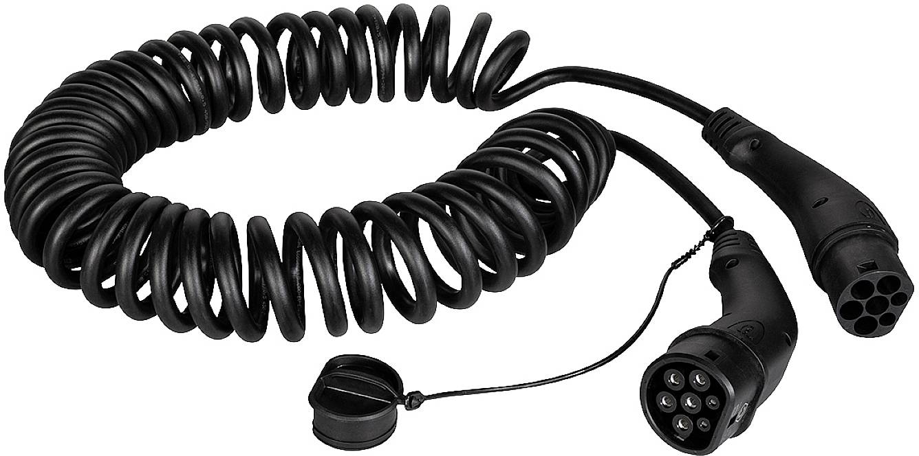HARTING EVC0113 Câble de charge pour véhicule électrique 5 m câble spiralé-0