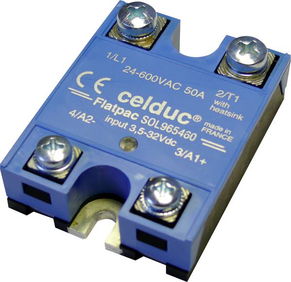 Celduc Relais à semi-conducteurs SOL942460 25 A Tension de contact (max.): 280 V/AC, 280 V/DC à commutation au zéro de tension 1 pc(s)