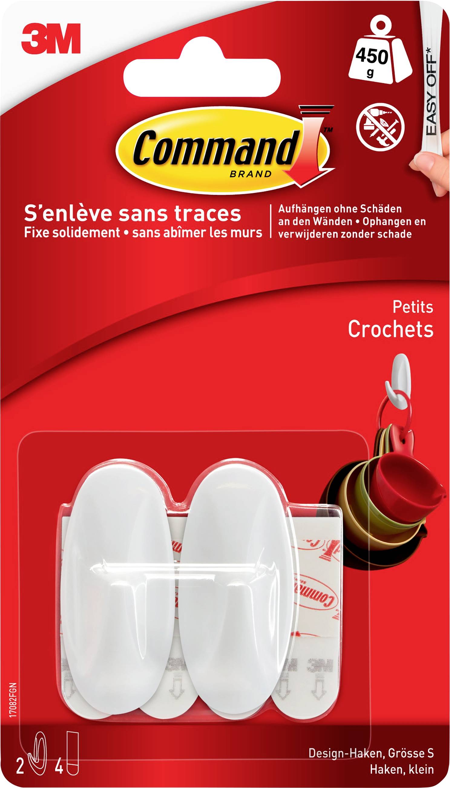 3M Crochet de petit designer Command (L x l x H) 54 x 25 x 22 mm blanc