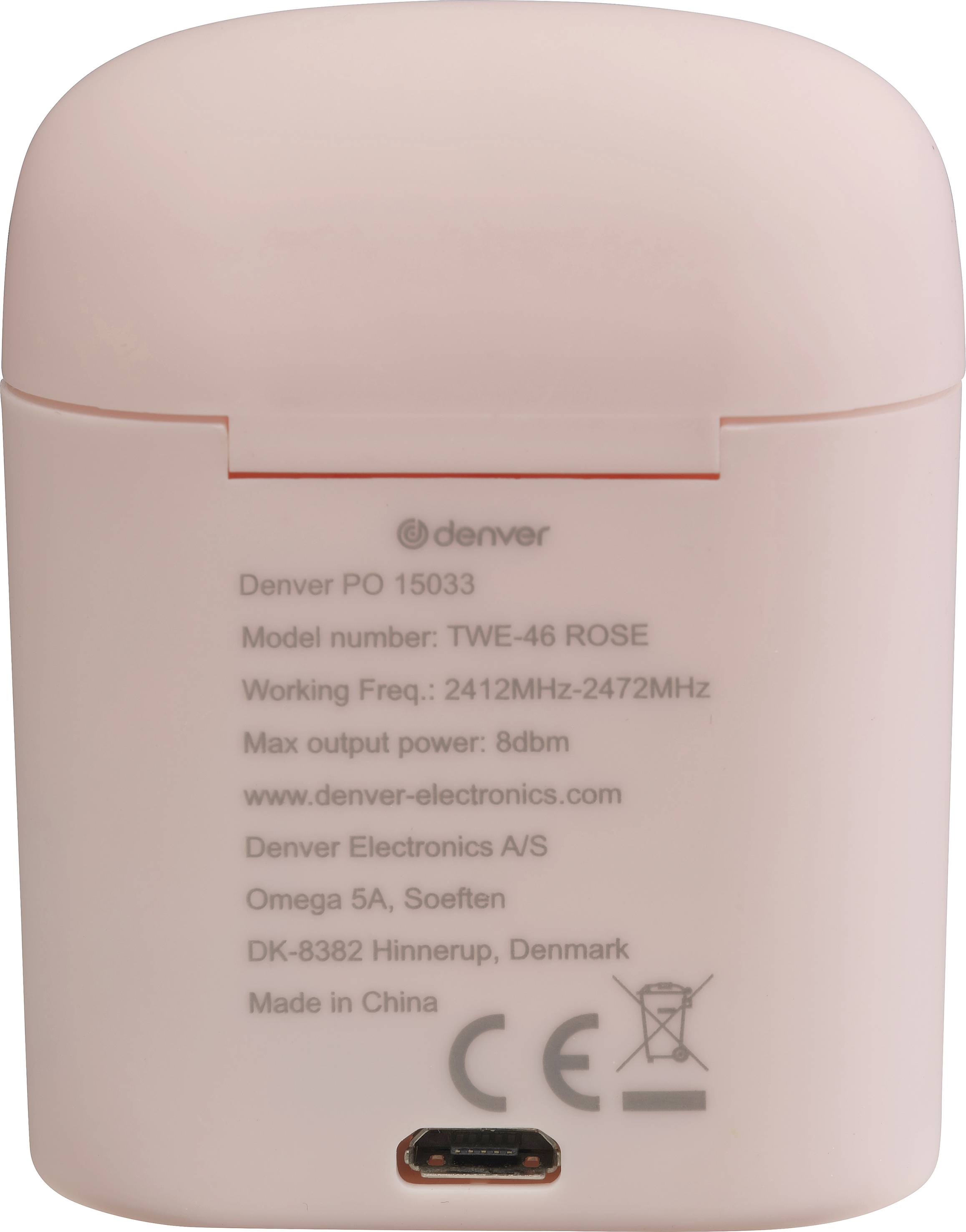 Denver TWE-46 Écouteurs intra-auriculaires Bluetooth rose-6