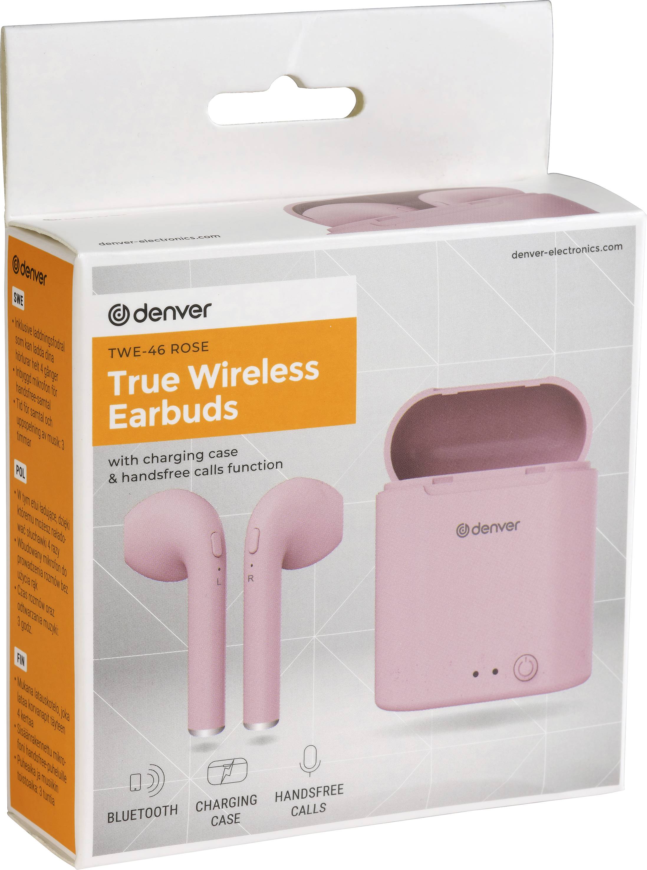 Denver TWE-46 Écouteurs intra-auriculaires Bluetooth rose-9