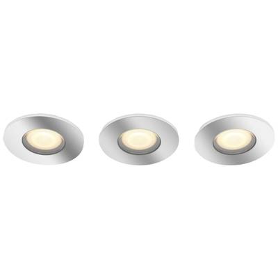 Philips Lighting Hue Lampe encastrable LED 871951434081700  Hue White Amb. Adore Deckenspots rund 3 flg. silber 350lm 3x