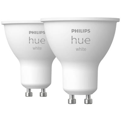 Philips Lighting Hue Jeu de 2 ampoules LED 871951434014500 CEE 2021: F (A - G) Hue White GU10 Doppelpack 2x400lm GU10 10