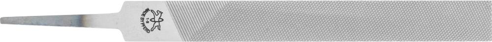 Lime avec une poignée métallique et un motif diagonal fin sur la surface de coupe. Adaptée pour lisser et façonner des matériaux.