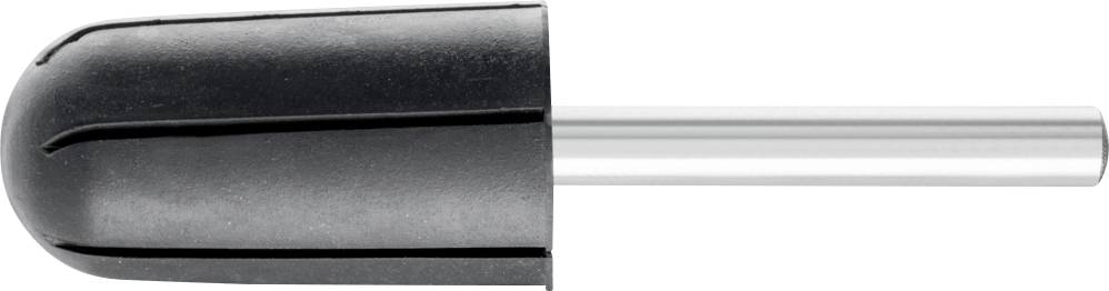Gros plan d'un profilé de bord de marche en plastique noir à âme en aluminium, conçu pour couvrir et sécuriser les bords de marches de manière sûre et esthétique.