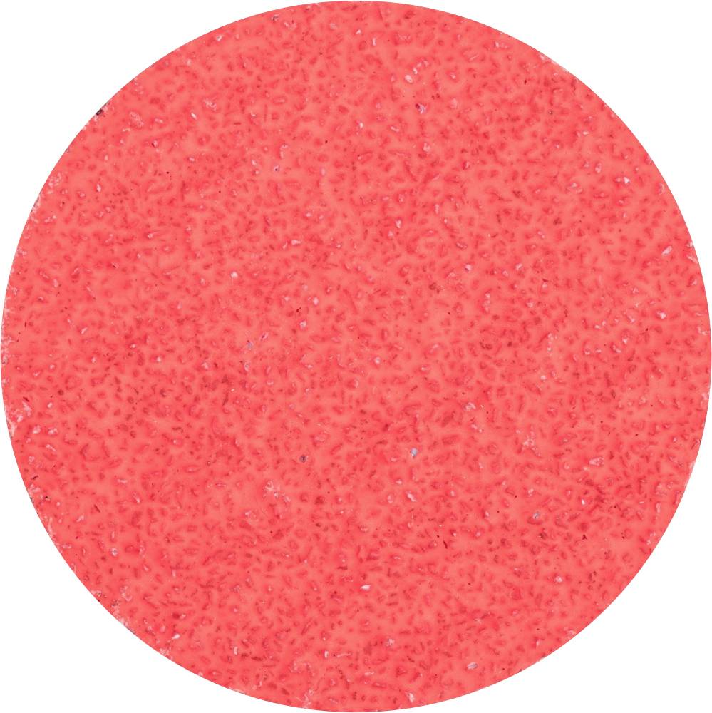 Éponge ronde à texture grossière et rouge. Principalement décorative.