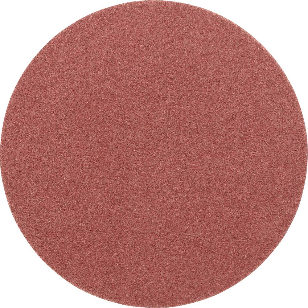 Disque de meulage rond et rouge sur fond blanc.