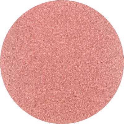 Un cercle rond rose avec une surface légèrement texturée, semblable à du papier de verre.
