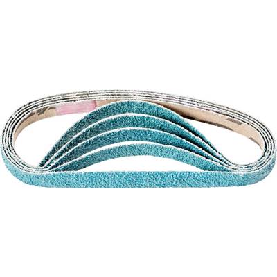 Plusieurs bandes de papier abrasif bleu sont superposées et forment une structure ondulante.
