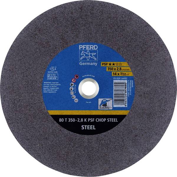 PFERD TOOLS 80 T 350-2,8 K PSF CHOP STEEL/25,4 66323574 Disque à tronçonner 350 mm 10 pc(s) Acier de traitement, acier