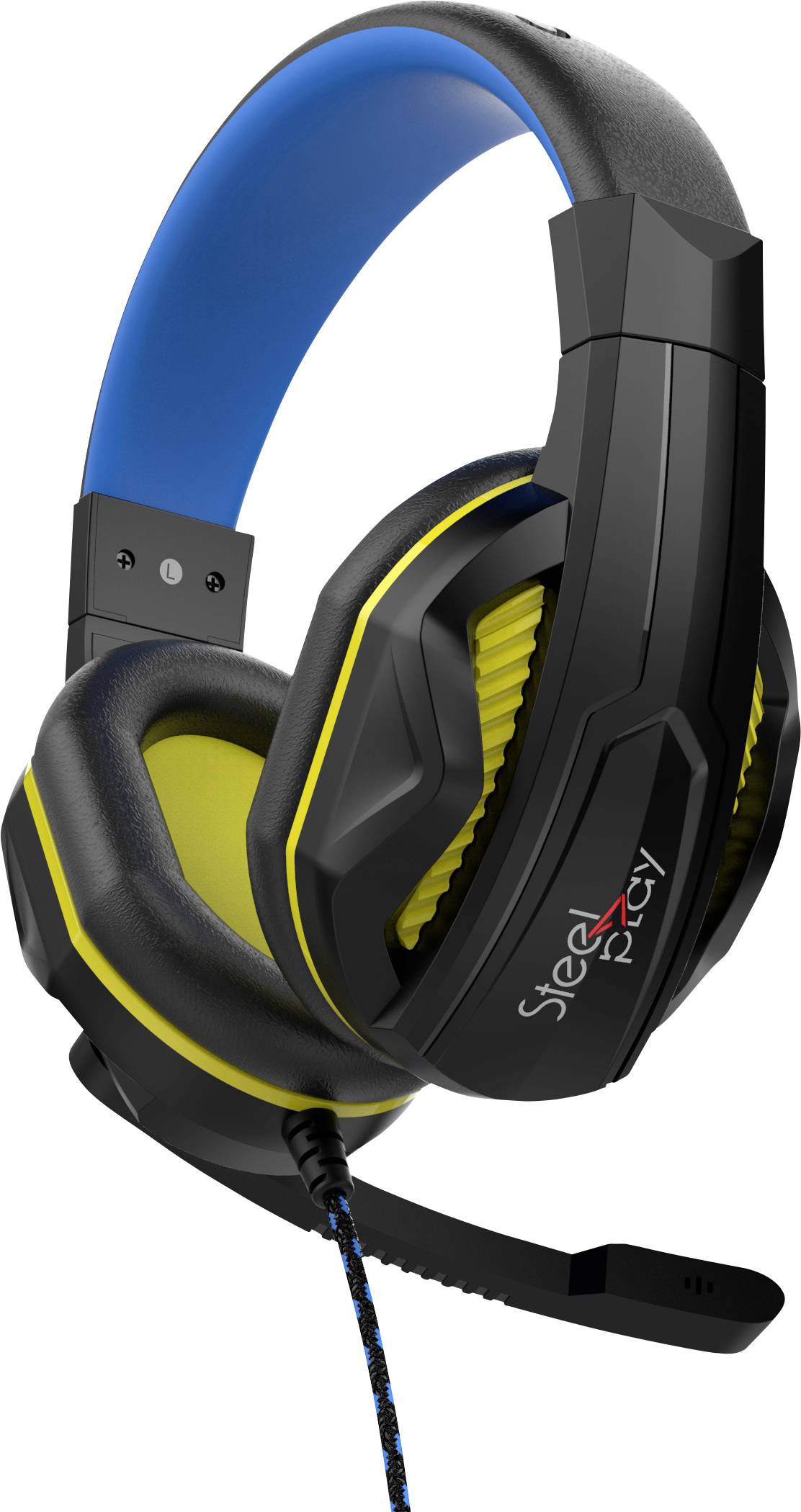 Steelplay HP47 Micro-casque supra-auriculaire filaire Stereo noir/bleu volume réglable, mise en sourdine du microphone G-2