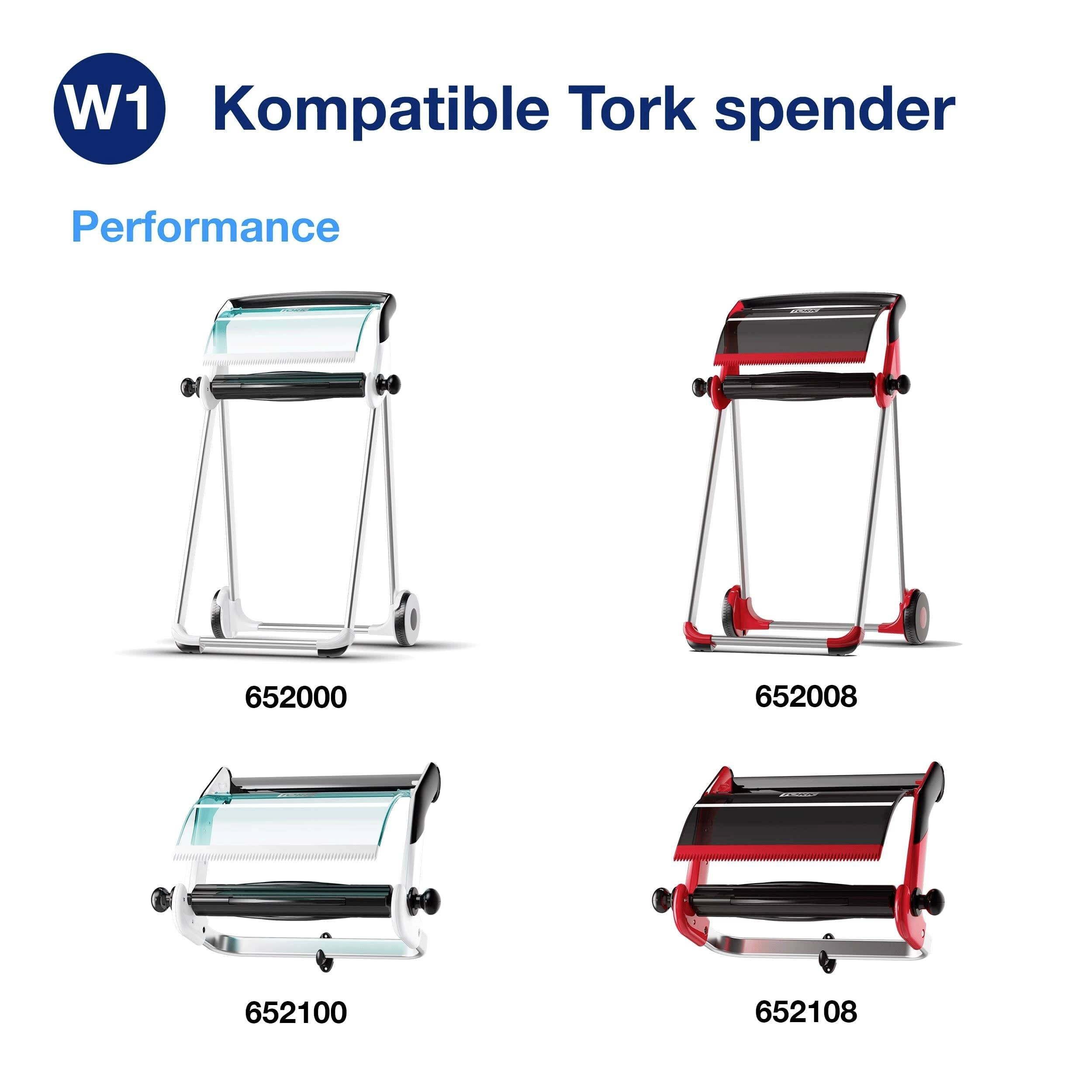 'Distributeurs Tork Performance Compatibles' présente quatre distributeurs différents : 652000, 652008, 652100, 652108, dans deux combinaisons de couleurs.