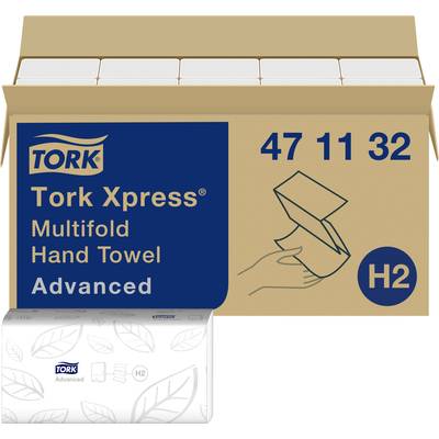 TORK Serviettes XPress ® multifeuilles blanches H2, 2 épaisseurs, 20 x 190 feuilles, 471132 471132  