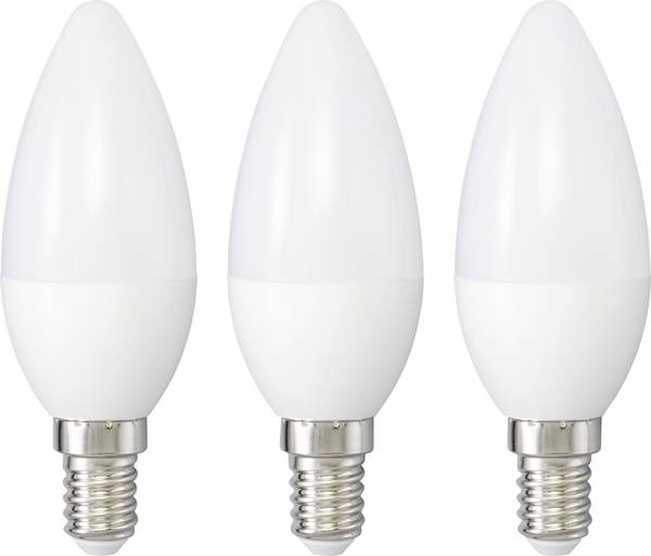 Sygonix SY-4892456 LED CEE F (A - G) E14  2.9 W = 25 W blanc chaud (Ø x H) 35 mm x 100 mm  3 pc(s)