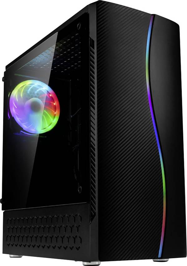 Tour midi Kolink Kolink Inspire K5 ARGB Midi-Tower - schwarz Window Boîtier PC, Boîtier gaming  noir fenêtre latérale