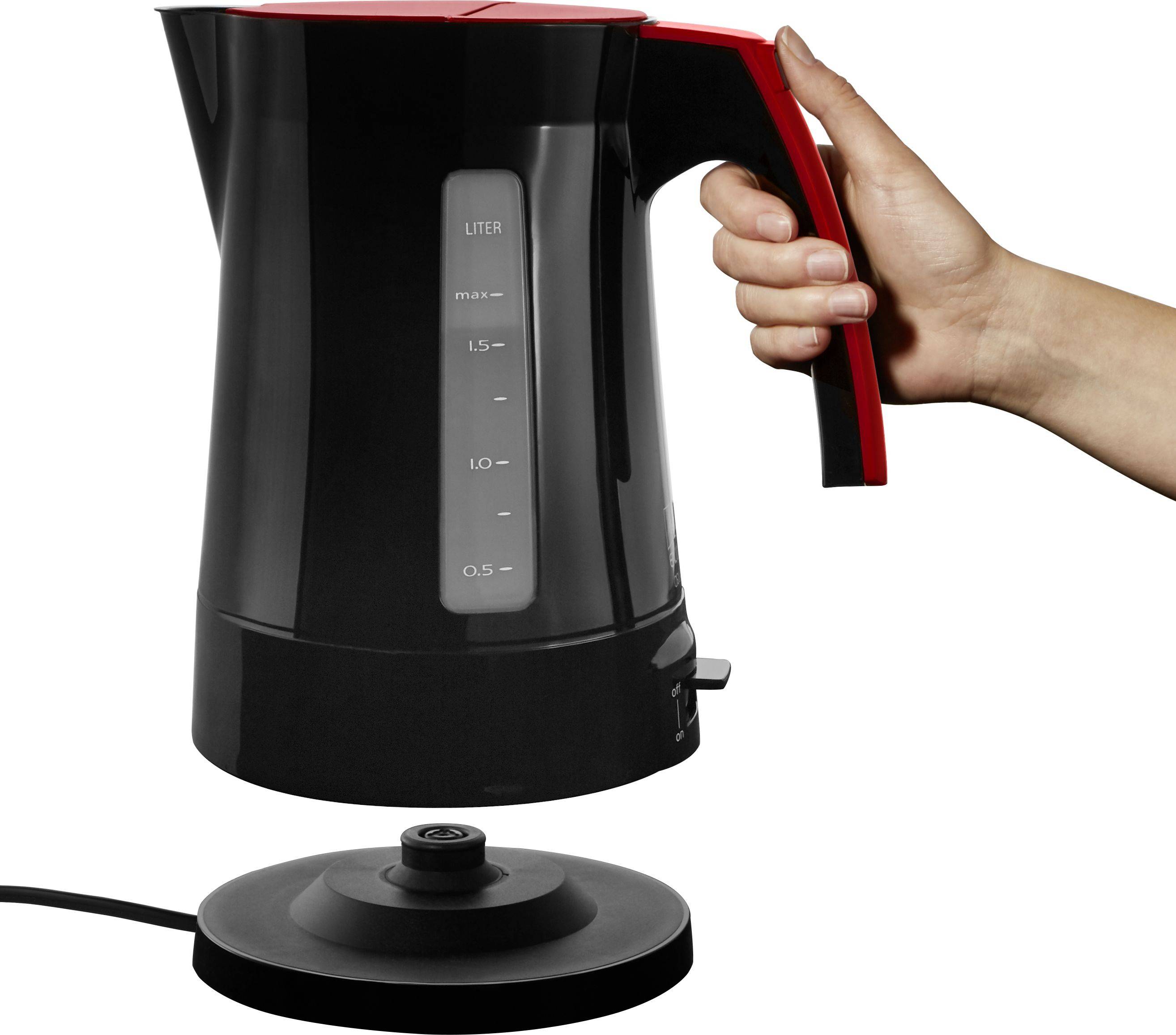 Melitta Enjoy Aqua Bouilloire sans fil, sans BPA noir/rouge Contenance: 1.7 l-1