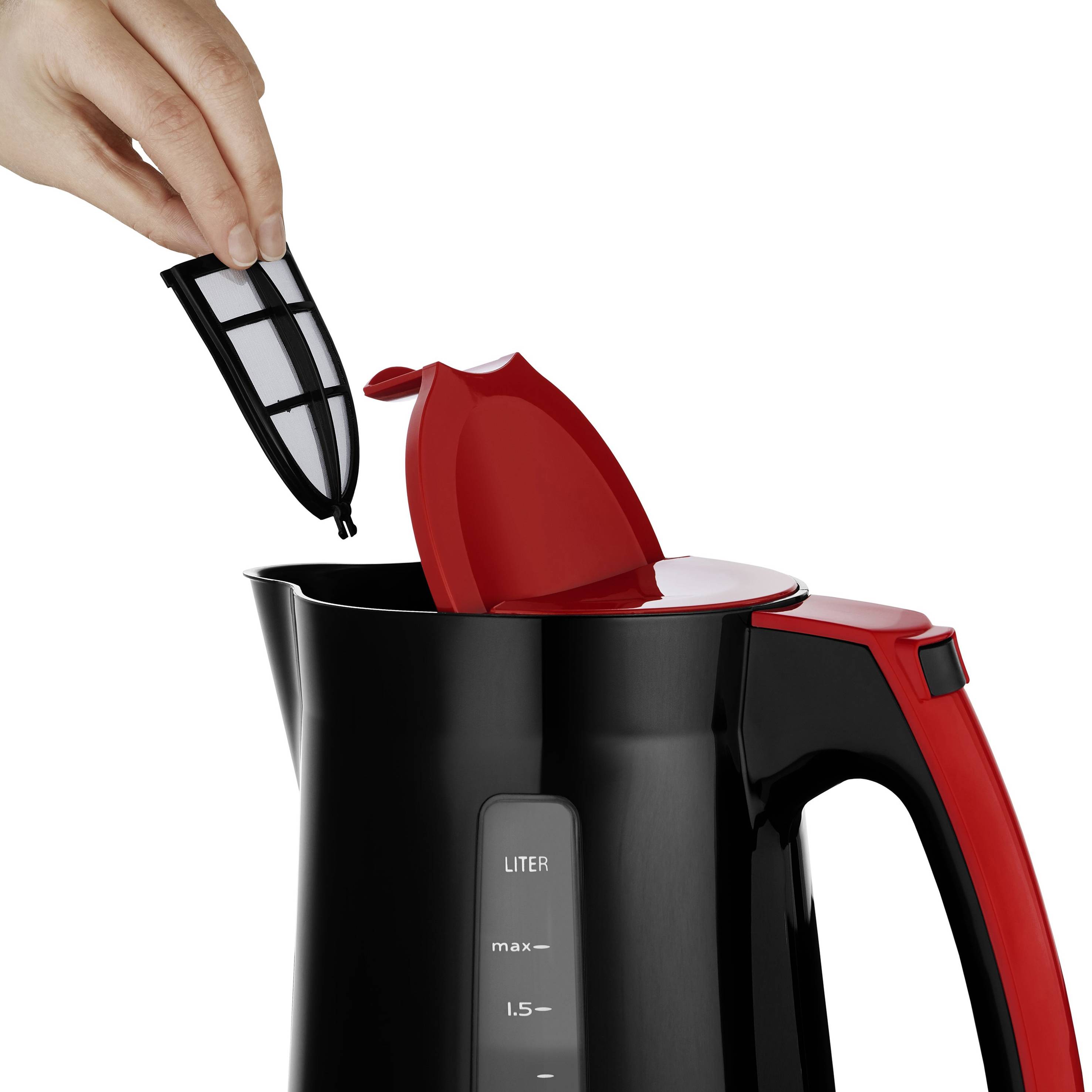 Melitta Enjoy Aqua Bouilloire sans fil, sans BPA noir/rouge Contenance: 1.7 l-3